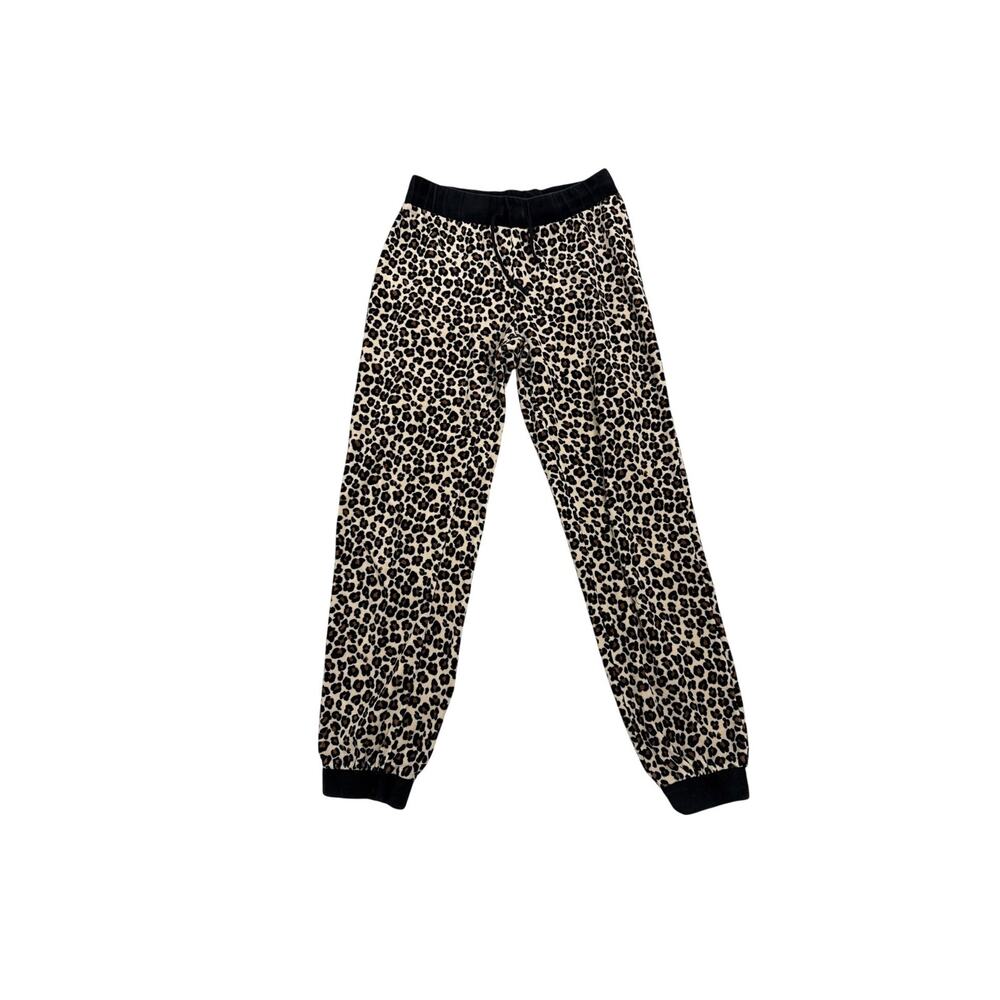 Juicy Couture Leopard Cozy Warm Velour Sweatpants Joggers Youth Large (14/16)